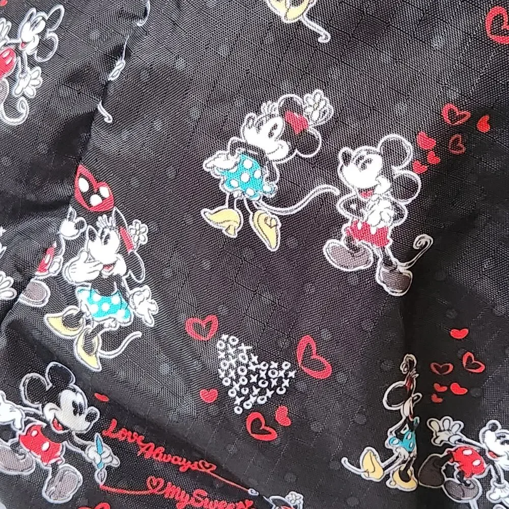 LeSportSac X Disney Baby Mickey Loves Minnie Black Diaper Bag Cargo Hearts